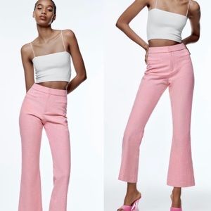 Zara Pink Gingham Pants. XS. NWT